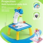 Дъска за рисуване с прожектор за проектиране на картинки и плот за рисуване с 12 фулмастеря Делфинче със крака 26х22х10 - Image 2