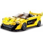 Конструктор Sluban Коли Състезателна кола Жълта 283 ел. с 2 фигурки точен модел мащаб 1:32 30х19х7 - Image 4