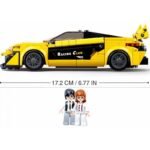 Конструктор Sluban Коли Състезателна кола Жълта 283 ел. с 2 фигурки точен модел мащаб 1:32 30х19х7 - Image 3