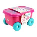 Количка с дълга дръжка 33 см и капак за дърпане голяма 38х28х22