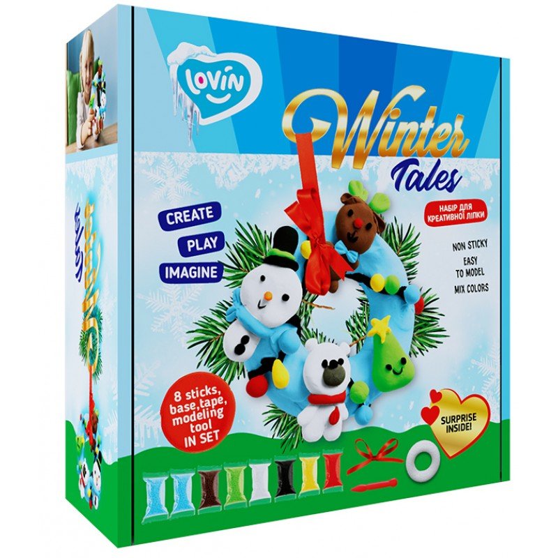 70102 Winter tales 2-001-800x800 Направи си коледен венец син за елха със весели фигурки форма и моделин - Image 1