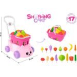 Количка коте розова с кошница с плодове в кутия 46 х 44 х 26 см - Image 3