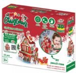 Пъзел 3Д Коледна къща шейната и елхата и поставка за химикали 25х19х16 опаковка 26х21х7 - Image 2