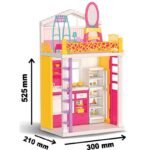Двуетажната къща на линда за размер кукли тип барби с обзавеждане 49x34x16 - Image 4