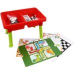 Маса за игра с 7 настолни игри не се сърди човече шах морски шах китайски шах змии и стълби домино и други разглобяема 43х31х27 - Image 5