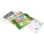 Маса за игра с 7 настолни игри не се сърди човече шах морски шах китайски шах змии и стълби домино и други разглобяема 43х31х27 - Image 4