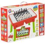 Маса за игра с 7 настолни игри не се сърди човече шах морски шах китайски шах змии и стълби домино и други разглобяема 43х31х27