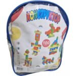 Конструктор едри части 100 елемента в раница с цип 26x15х35