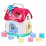 Къща за сортиране с ключове – пастелни цветове (23×23×20 см)