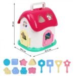 Къща за сортиране с ключове – пастелни цветове (23×23×20 см) - Image 3